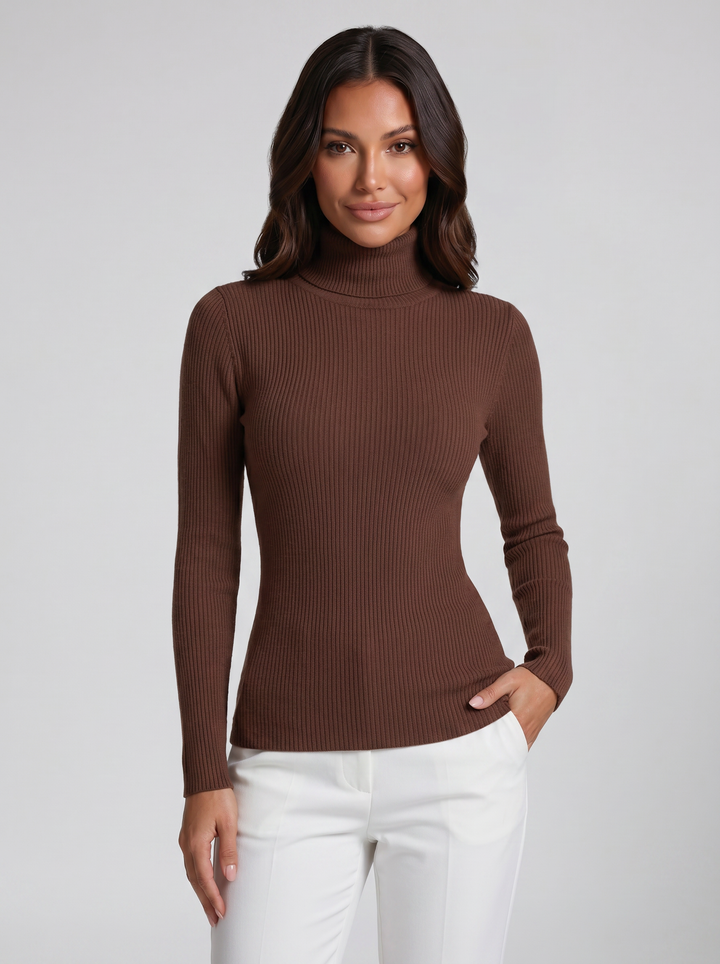 Women's Cashmere Jumper – Ribbed Turtleneck