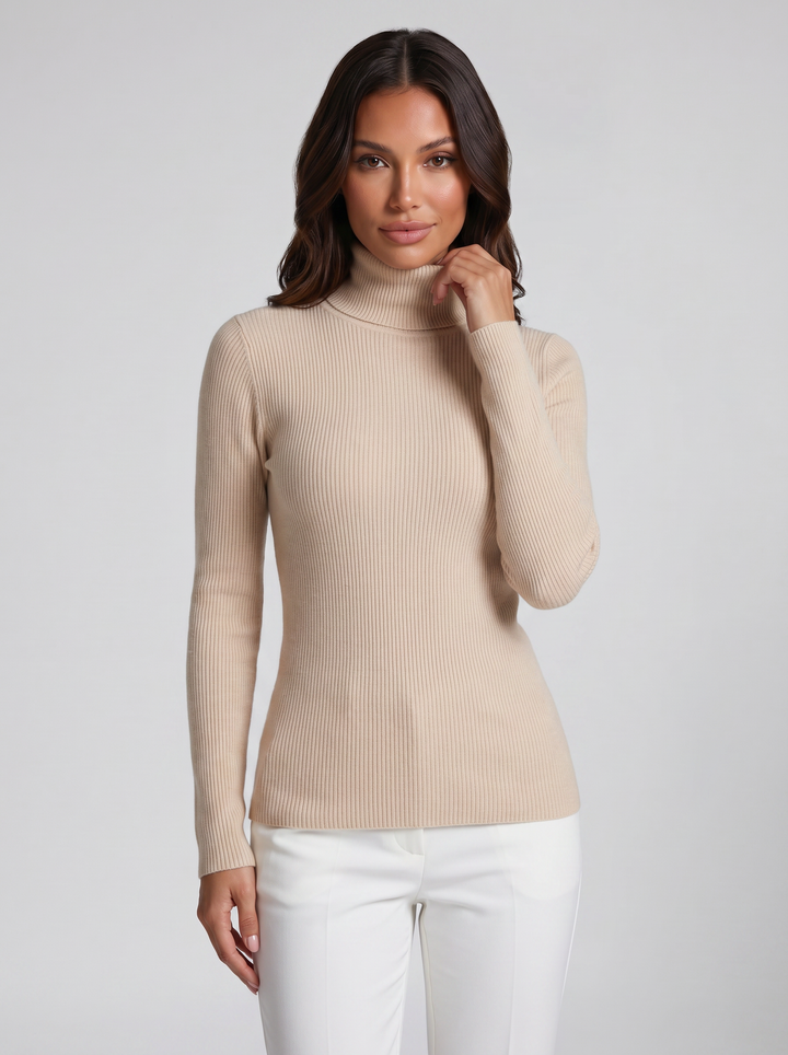 Women's Cashmere Jumper – Ribbed Turtleneck