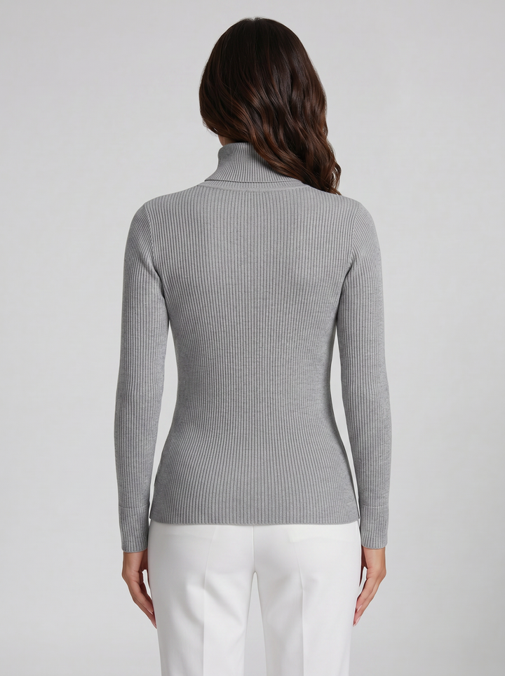 Women's Cashmere Jumper – Ribbed Turtleneck