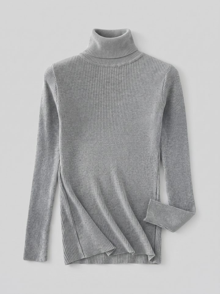 Women's Cashmere Jumper – Ribbed Turtleneck