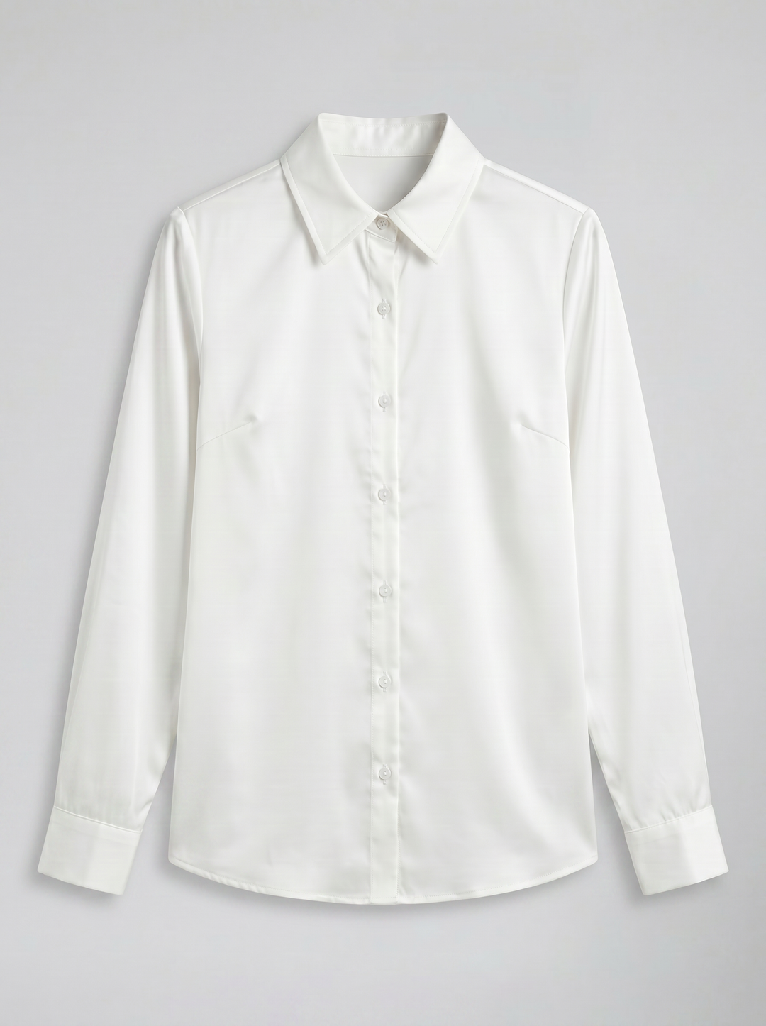 Women's Satin Shirt – Silky Button-Down