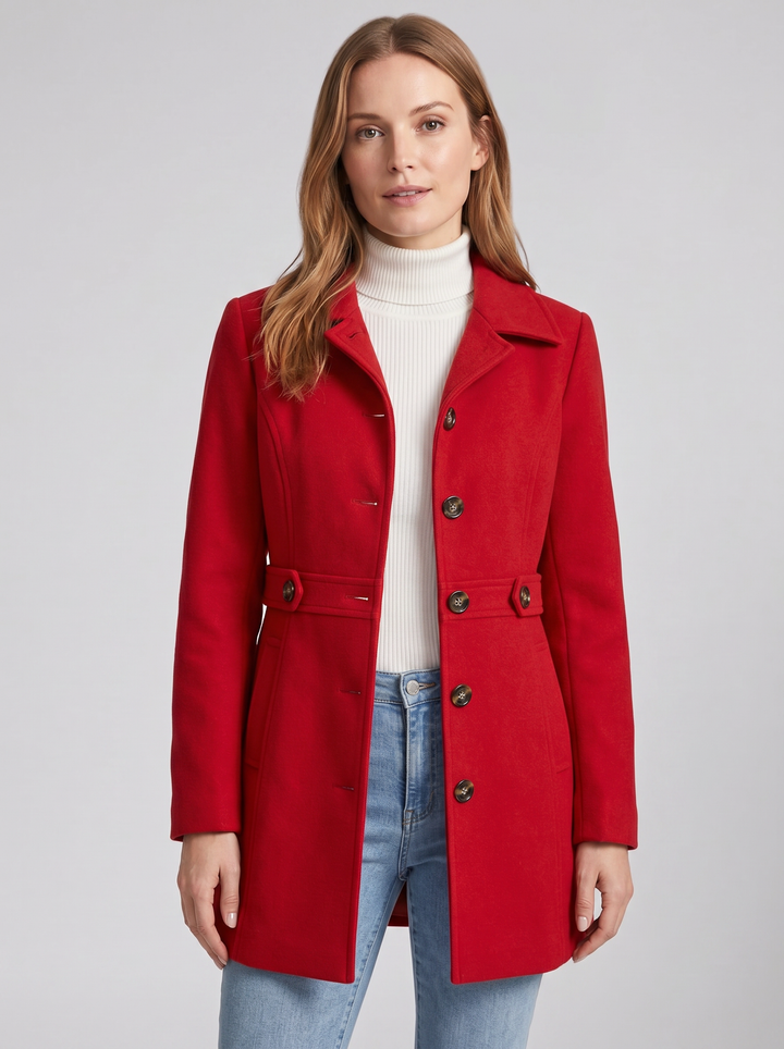 Women's Wool Coat – Single-Breasted Overcoat