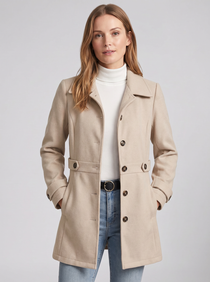 Women's Wool Coat – Single-Breasted Overcoat