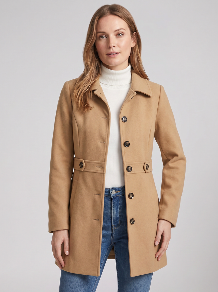 Women's Wool Coat – Single-Breasted Overcoat