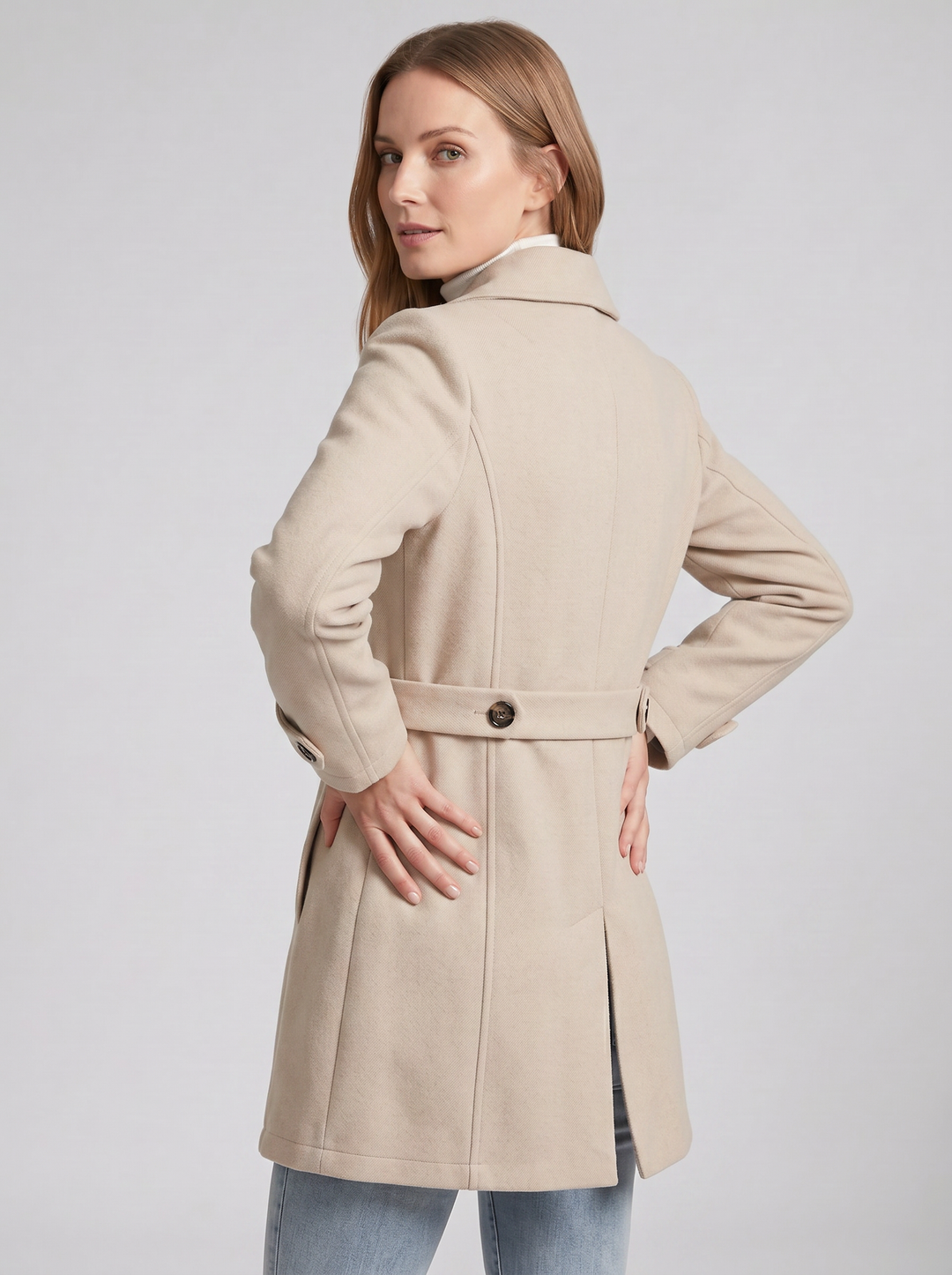 Women's Wool Coat – Single-Breasted Overcoat