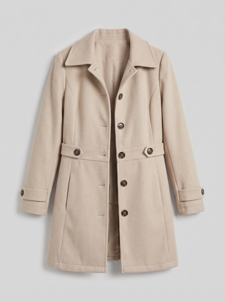 Women's Wool Coat – Single-Breasted Overcoat
