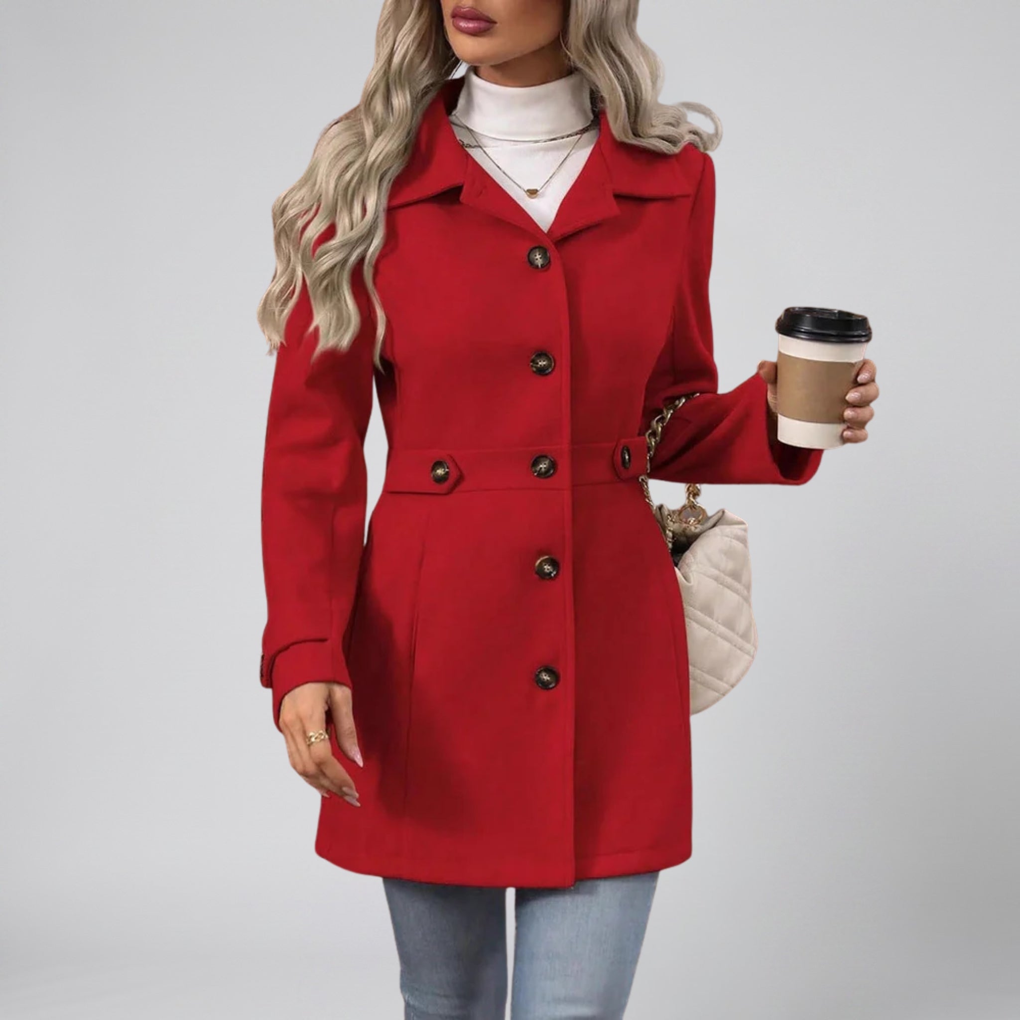 Women’s Tailored Single-Breasted Overcoat | Celestiella
