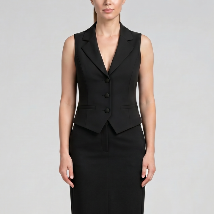 Women's Tailored Vest, Sleeveless Waistcoat | Celestiella