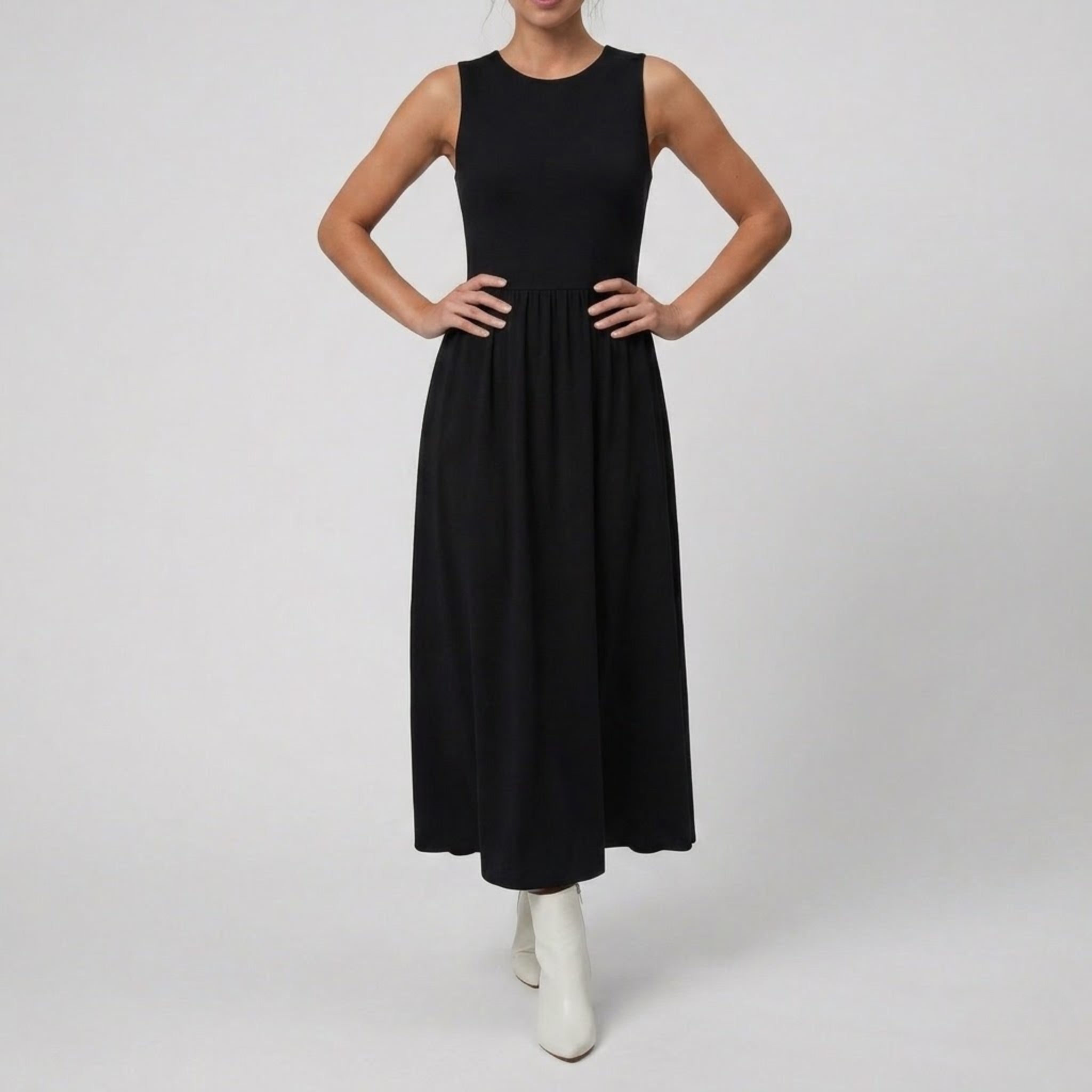 Women’s Sleeveless High-Neck Maxi Dress | Celestiella