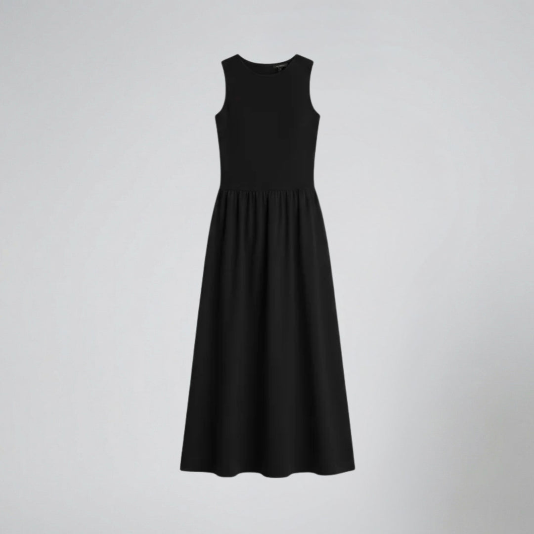 Women's Maxi Dress – Sleeveless High-Neck Minimalist