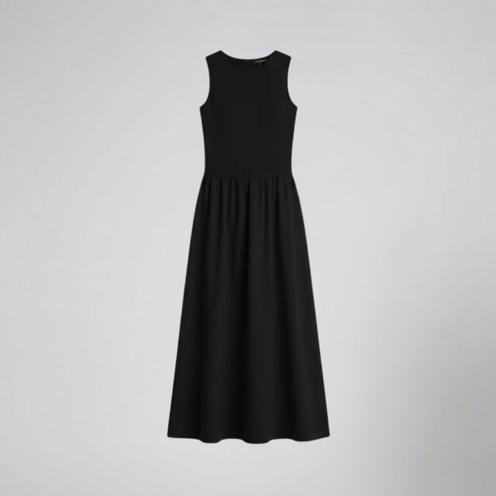 Women's Maxi Dress – Sleeveless High-Neck Minimalist