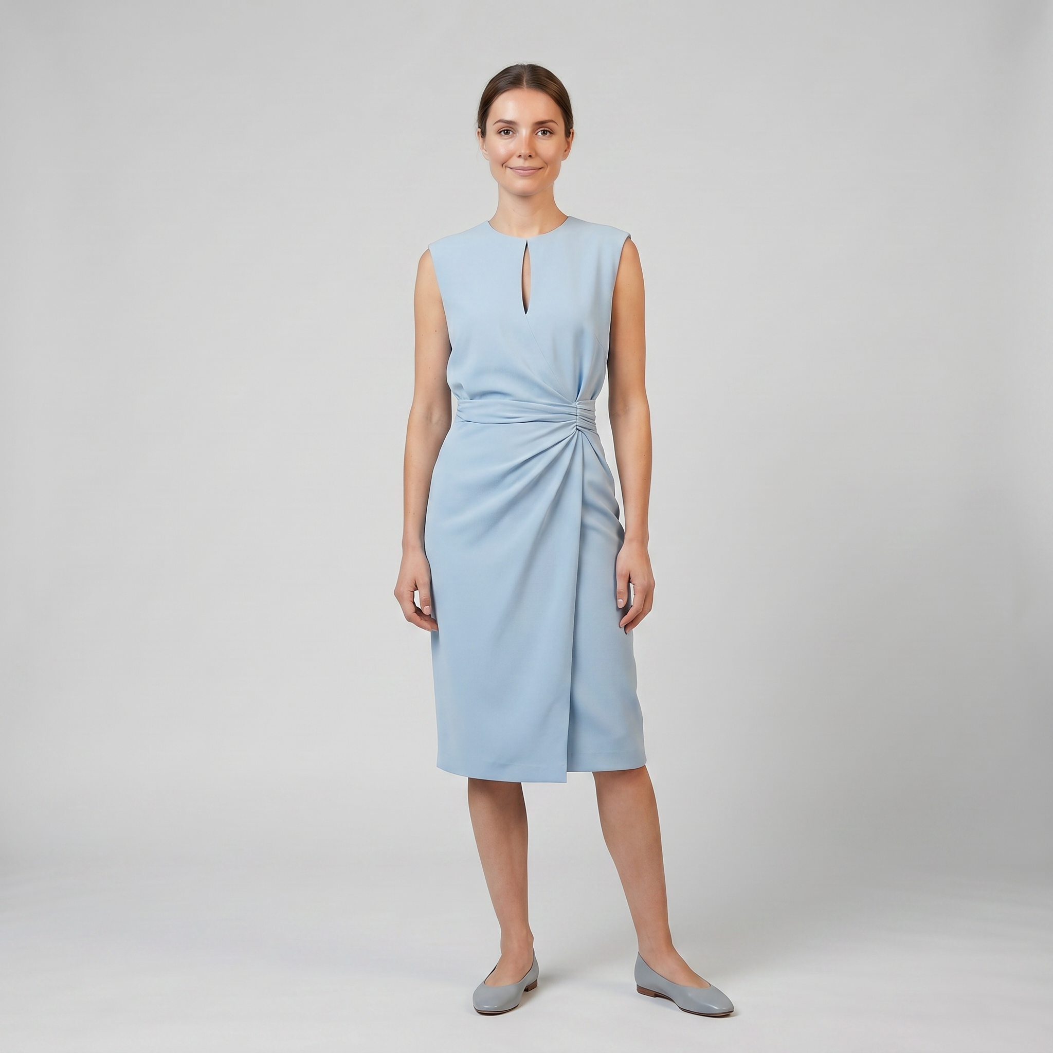 Women’s Sleeveless Pleated Midi Dress | Celestiella