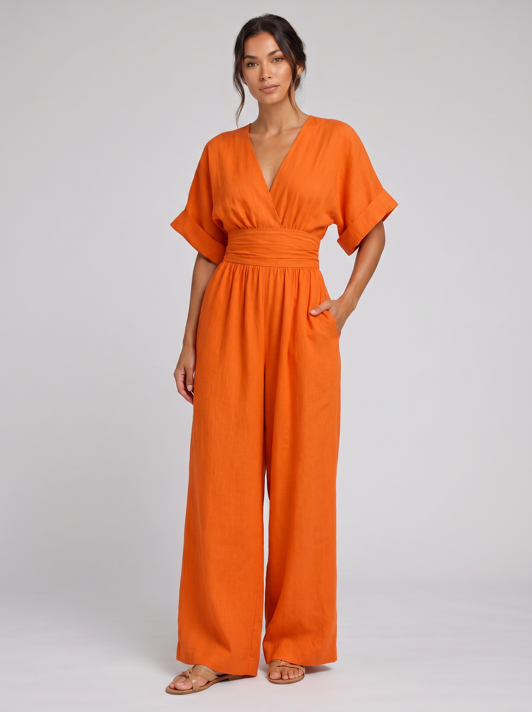 Women's Jumpsuit – Tailored Wide-Leg