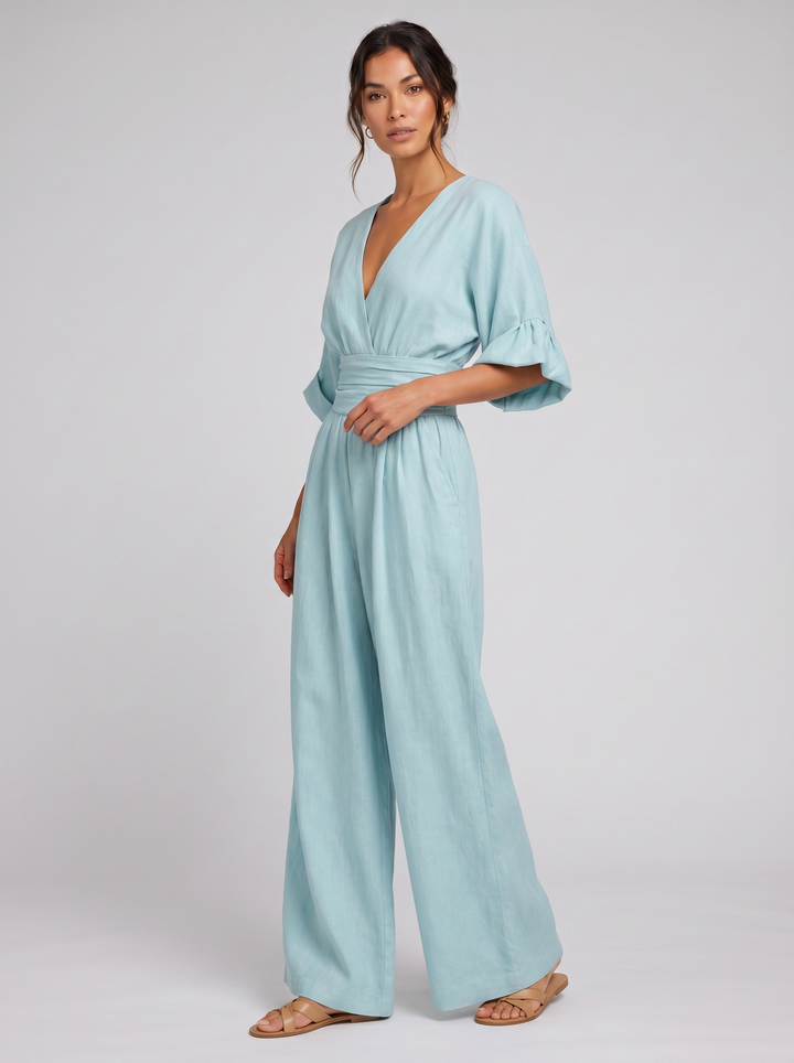 Women's Jumpsuit – Tailored Wide-Leg