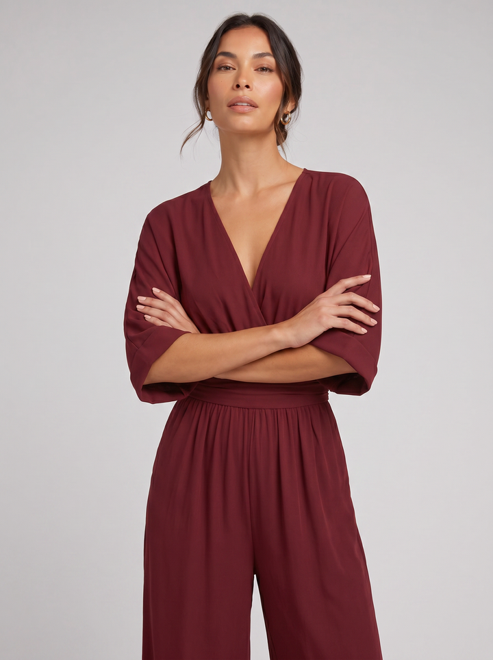 Women's Jumpsuit – Tailored Wide-Leg