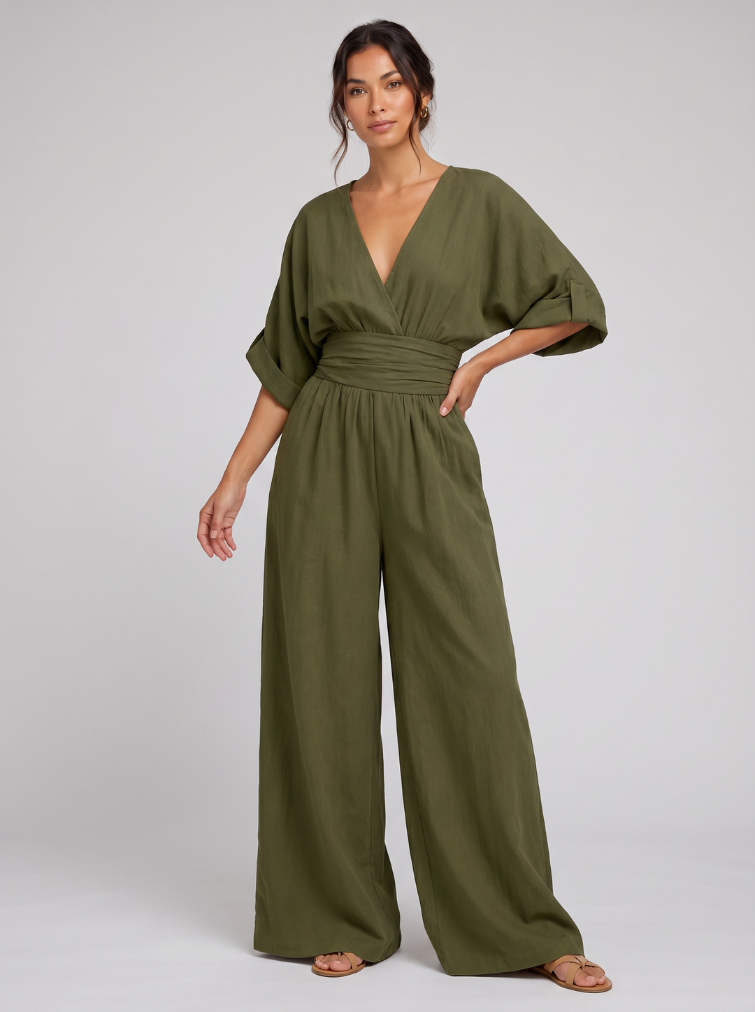 Women's Jumpsuit – Tailored Wide-Leg