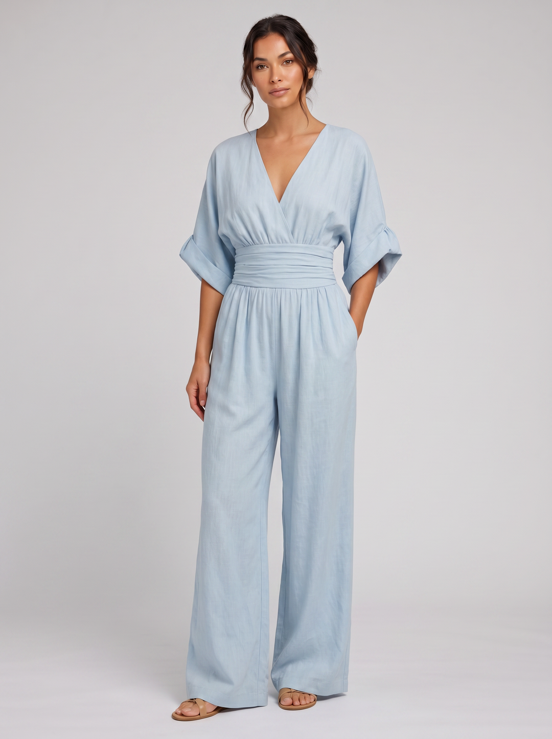 Women's Jumpsuit – Tailored Wide-Leg