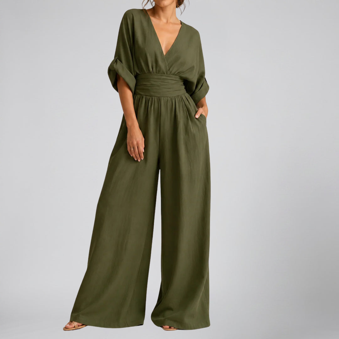 Women's Jumpsuit – Tailored Wide-Leg