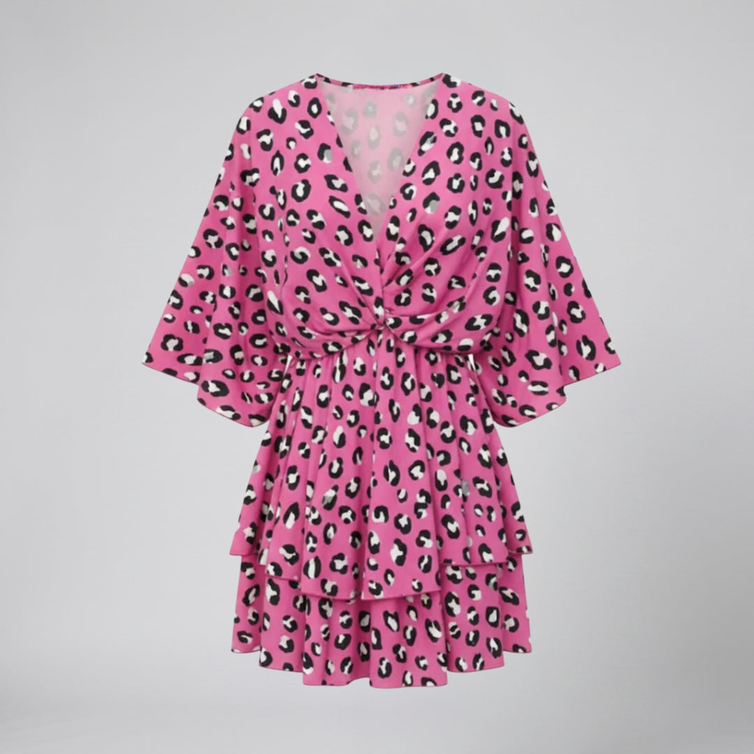 Women's Mini Dress – Floral V-Neck Summer Style