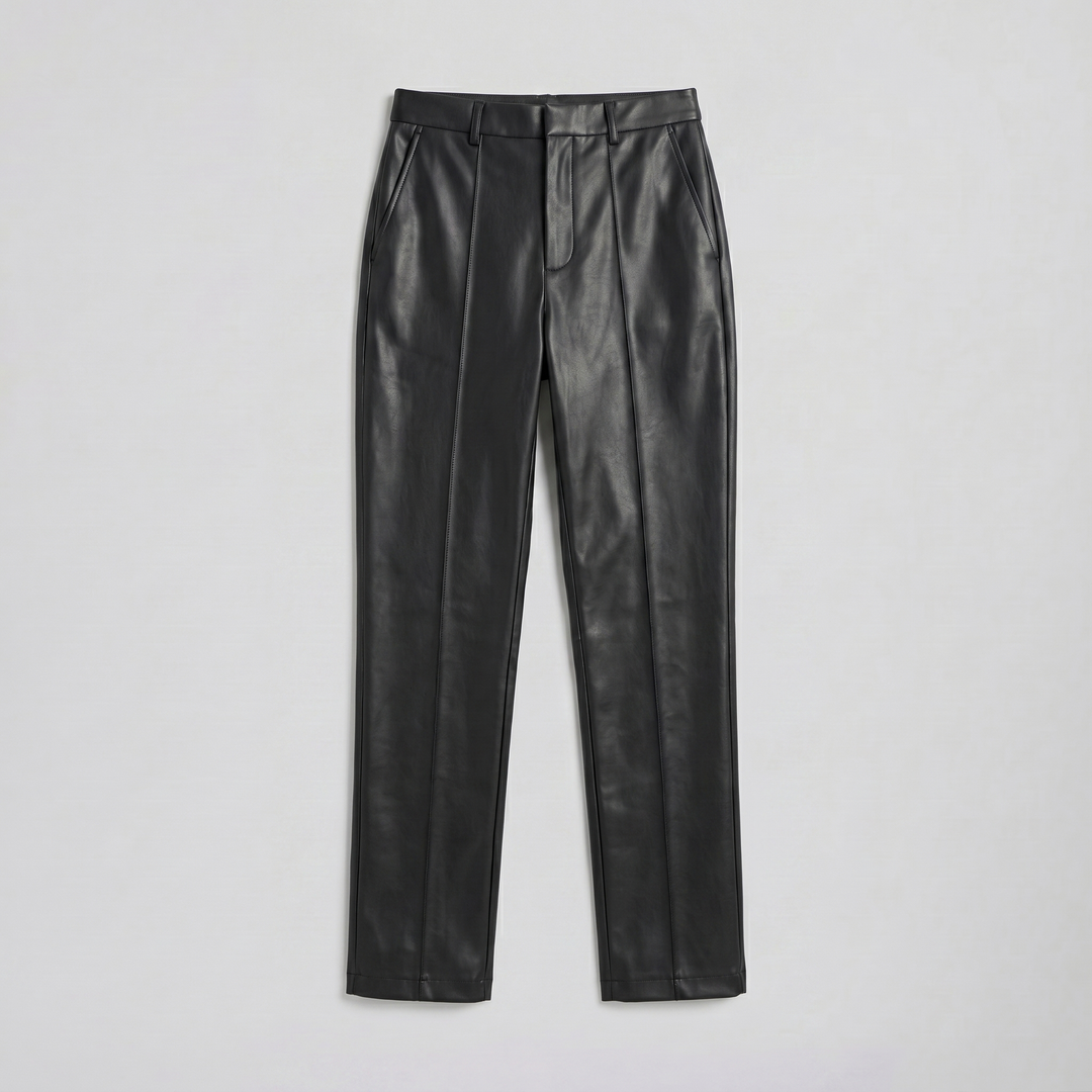 Women’s Tailored Faux-Leather Trousers | Celestiella
