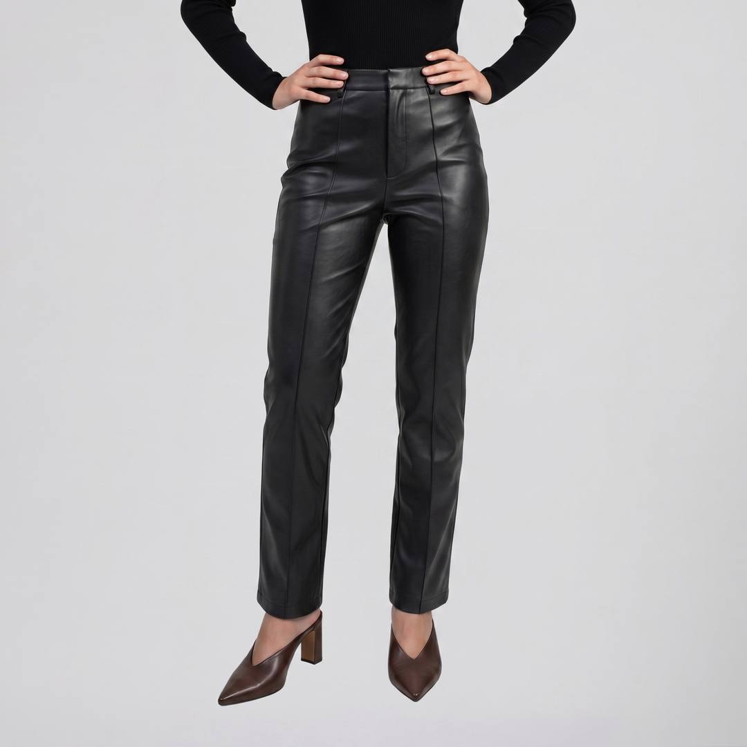 Women’s Tailored Faux-Leather Trousers | Celestiella