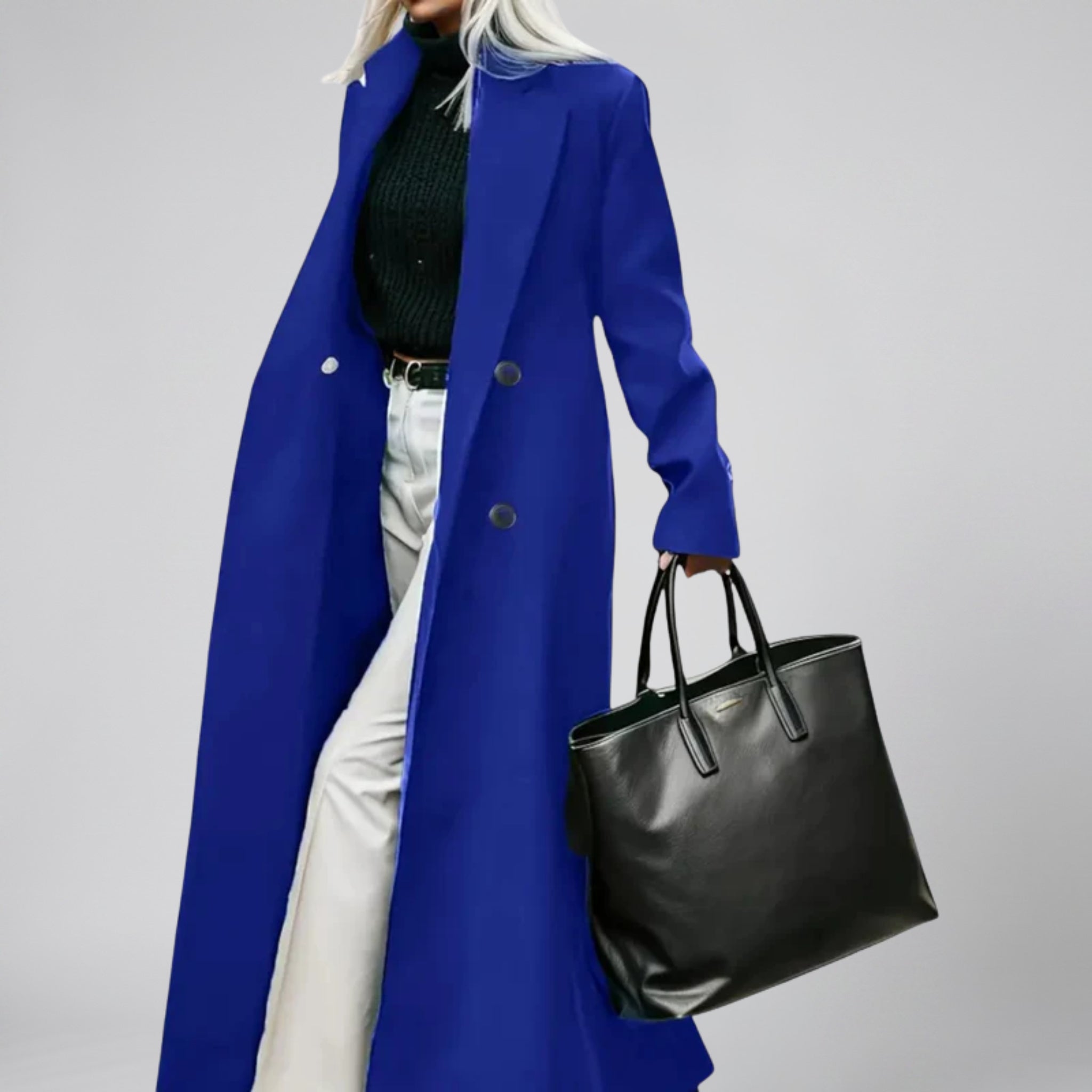 Women’s Tailored Double-Breasted Longline Coat | Celestiella