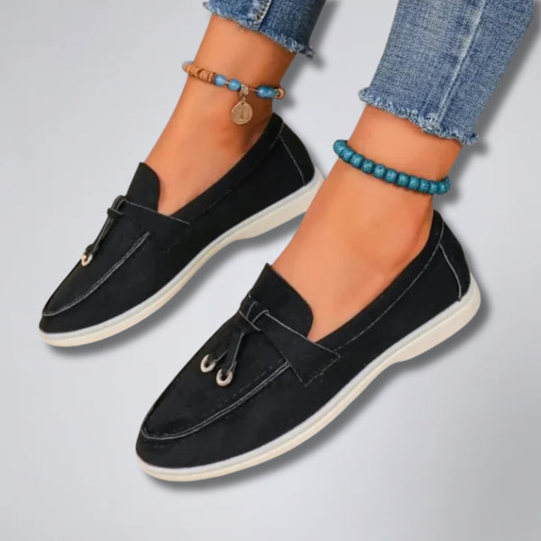 Women's Loafers, Suede Tassel