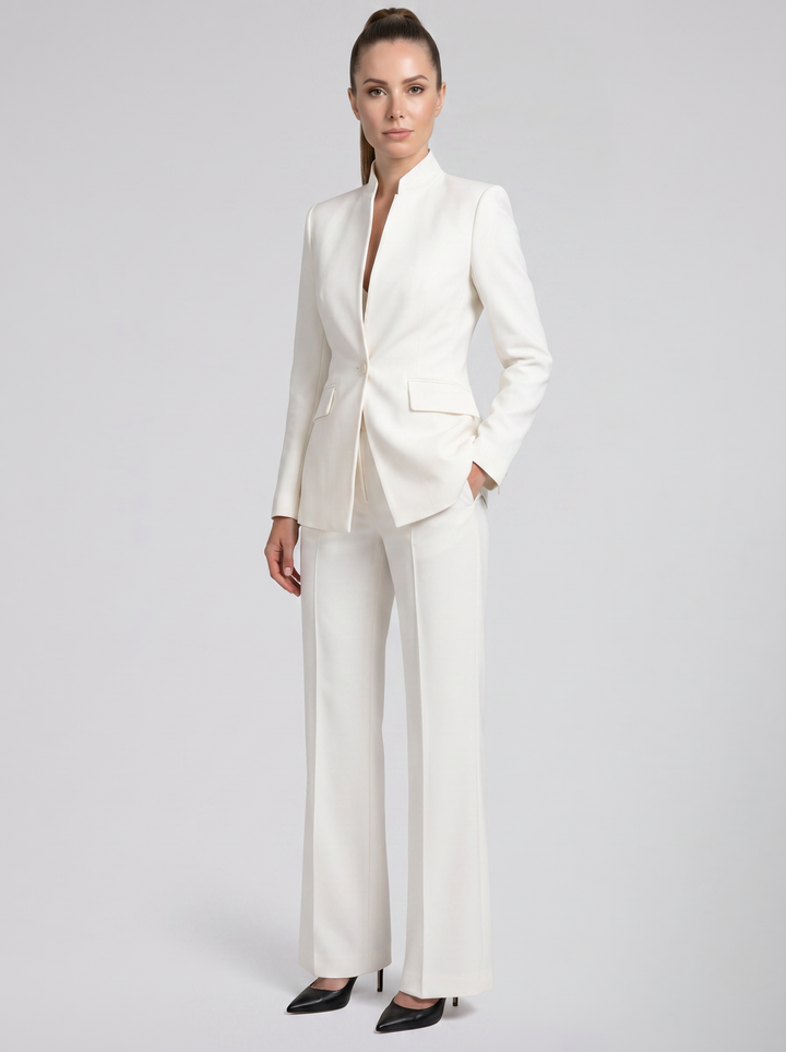 Women's Tailored Blazer & Trouser Suit Set – Smart Formal Co-Ord