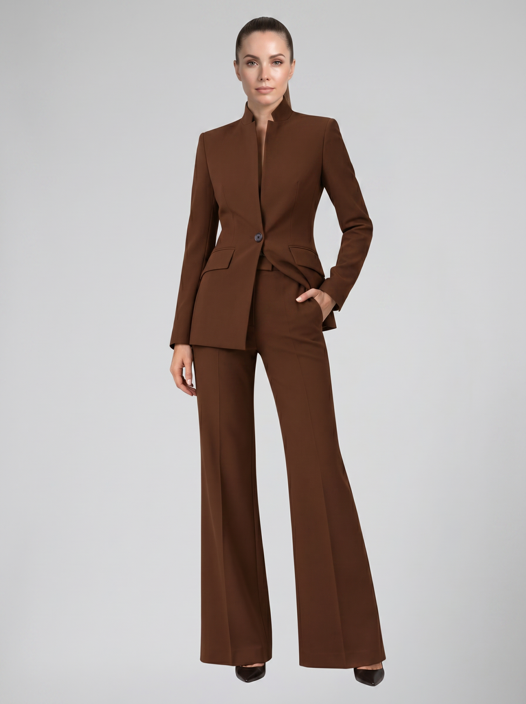 Women's Tailored Blazer & Trouser Suit Set – Smart Formal Co-Ord