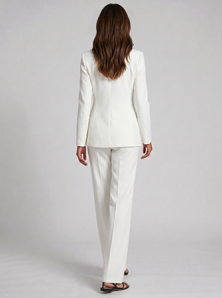 Women's Tailored Blazer & Wide-Leg Trousers Set – Smart Tailored Co-Ord
