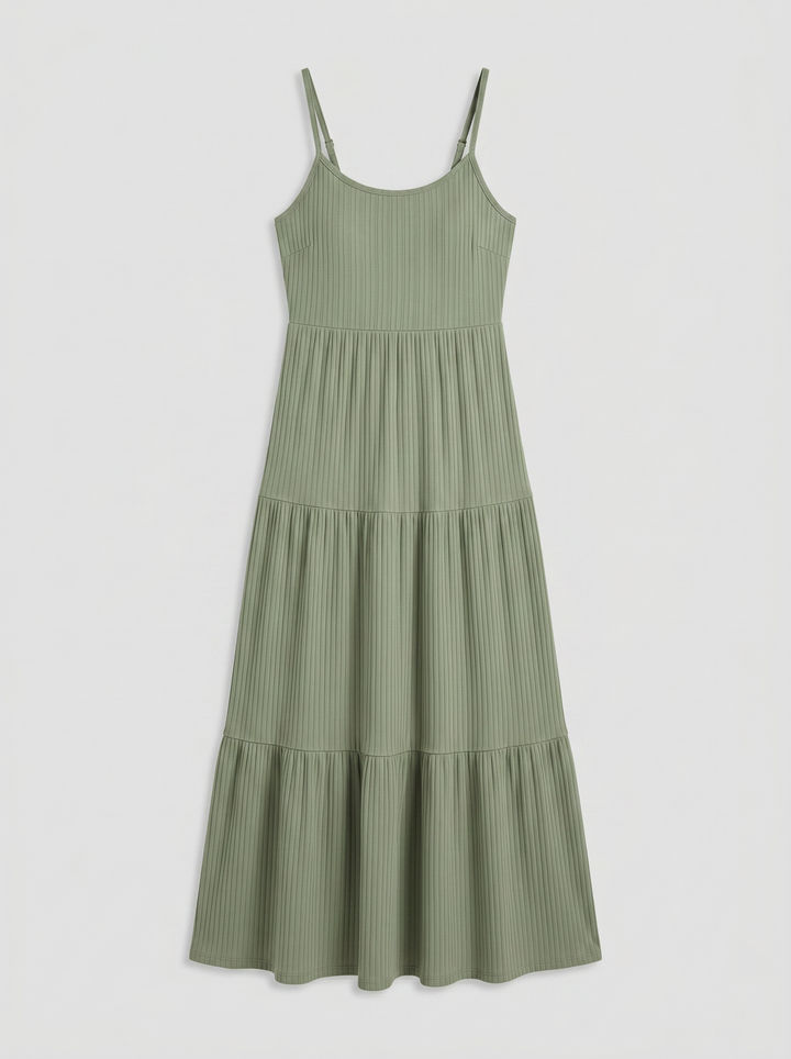 Women's Maxi Dress – Strap Tiered Boho Summer Style