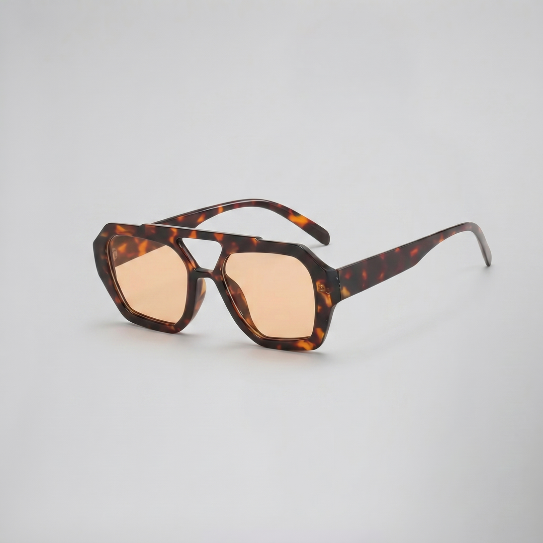 Women's Tortoiseshell Square Chunky Frame Sunglasses | Celestiella