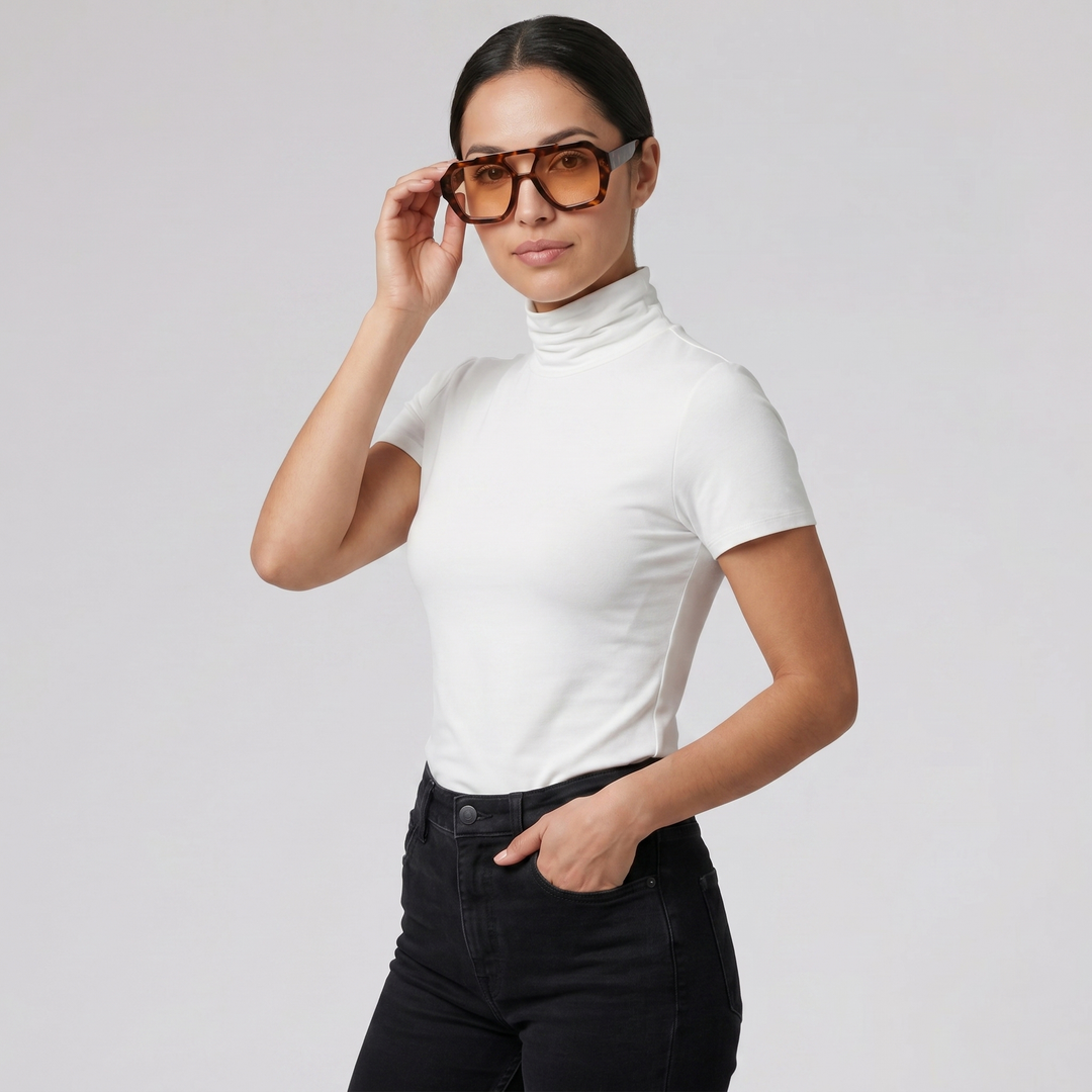 Women's Tortoiseshell Square Chunky Frame Sunglasses | Celestiella