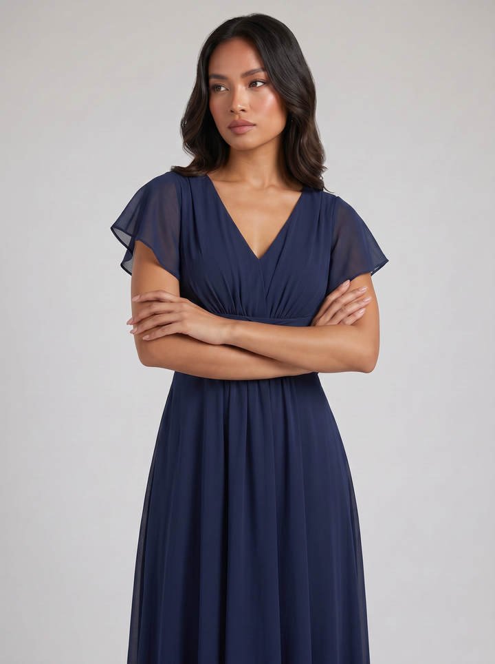 Women's Evening Dress – Chiffon High-Low