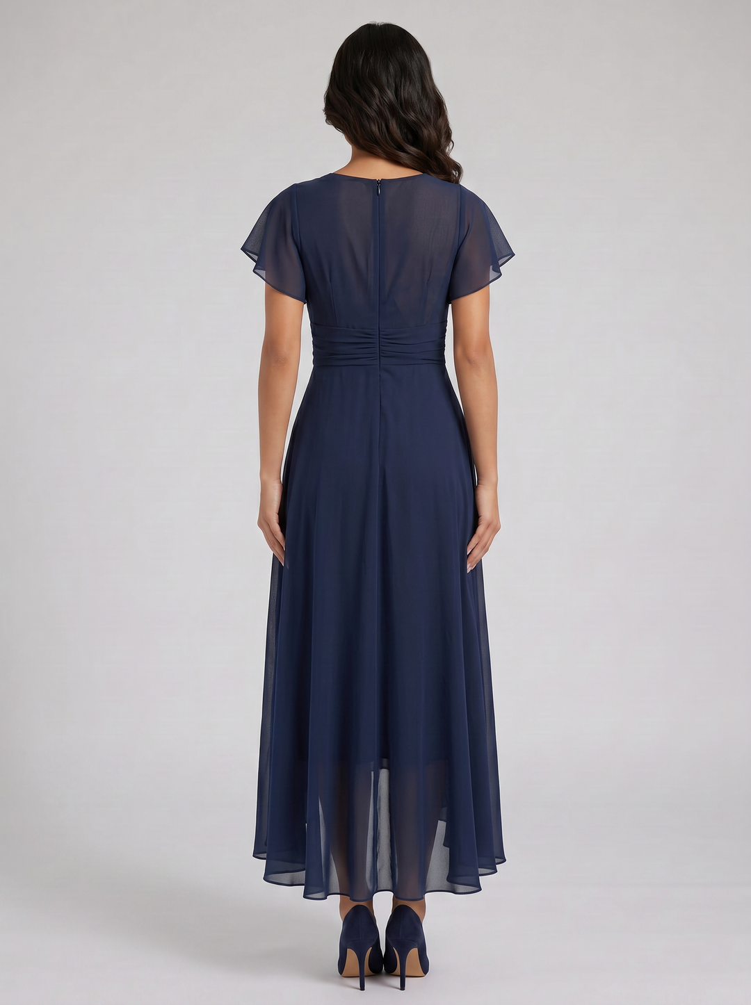 Women's Evening Dress – Chiffon High-Low