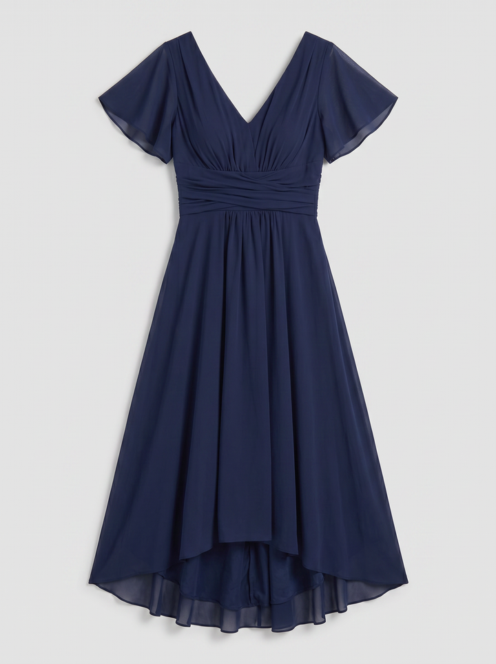 Women's Evening Dress – Chiffon High-Low