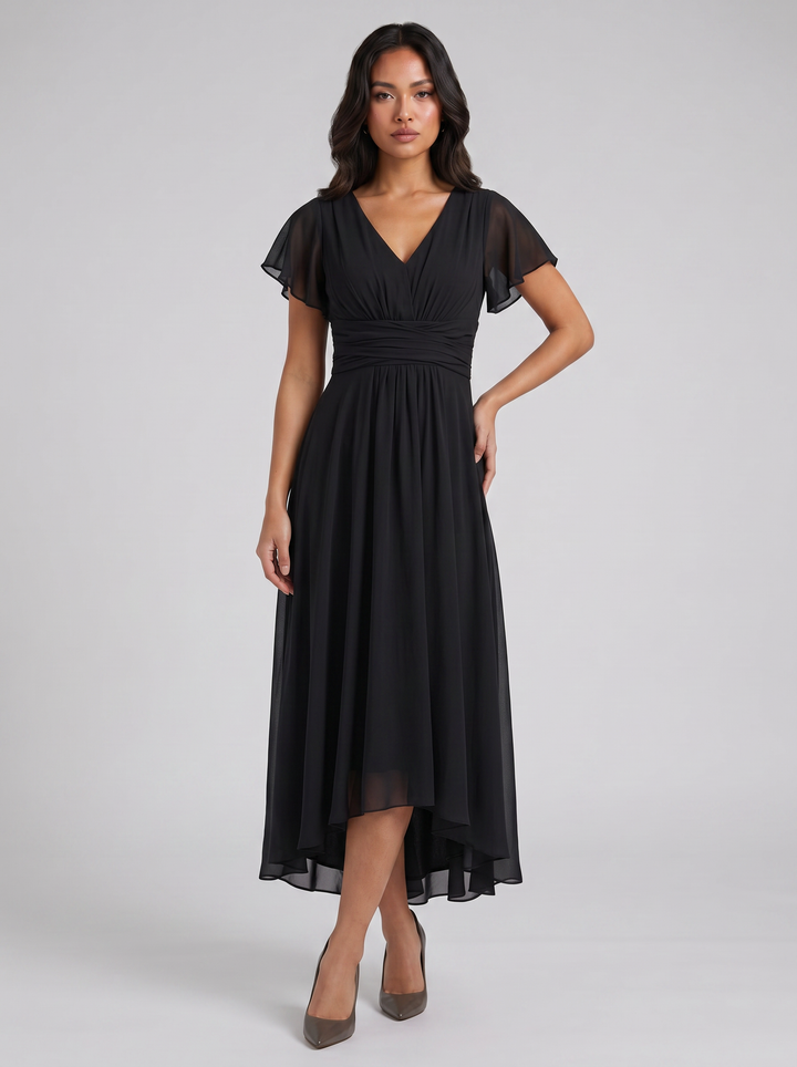 Women's Evening Dress – Chiffon High-Low