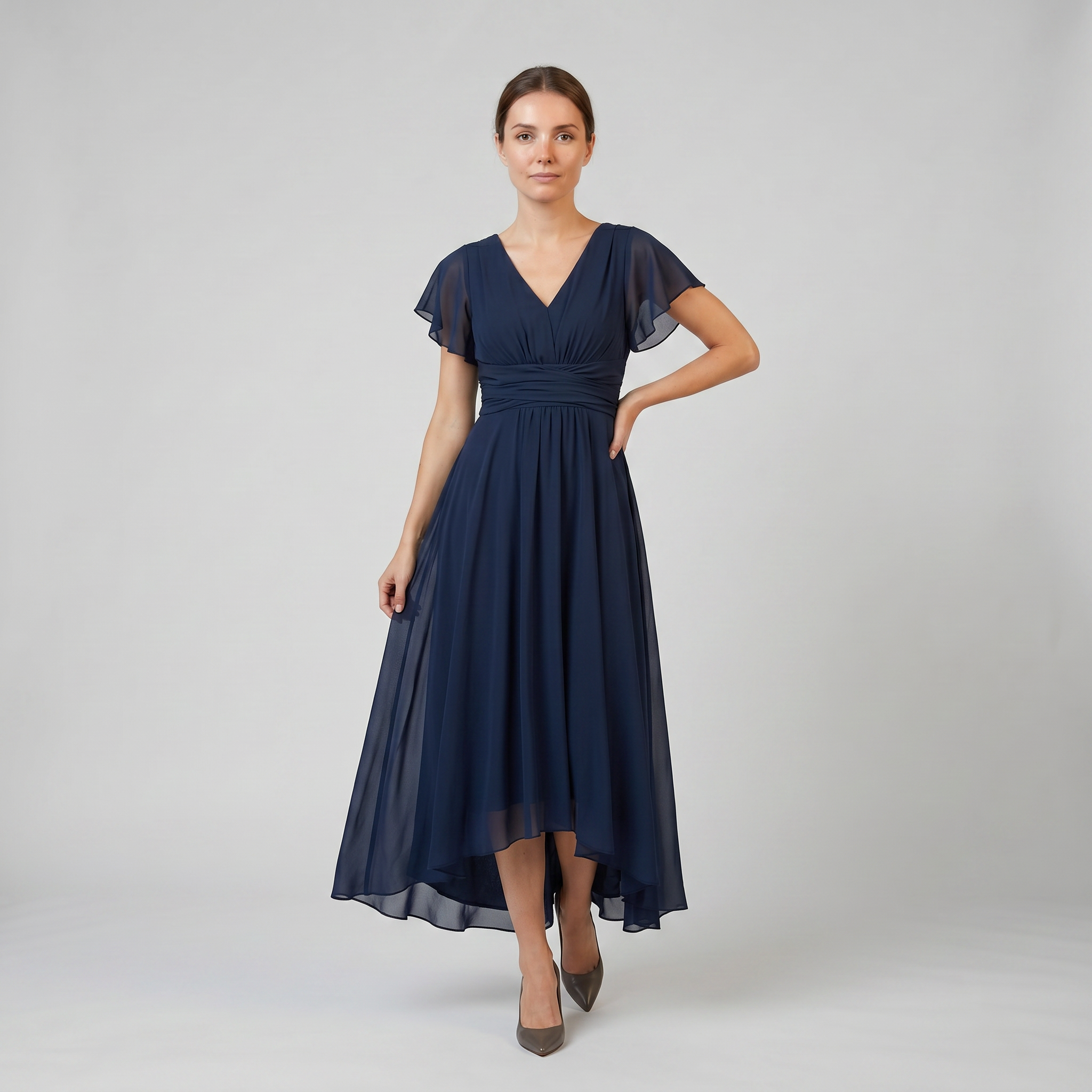 Women’s Chiffon High-Low Evening Dress | Celestiella