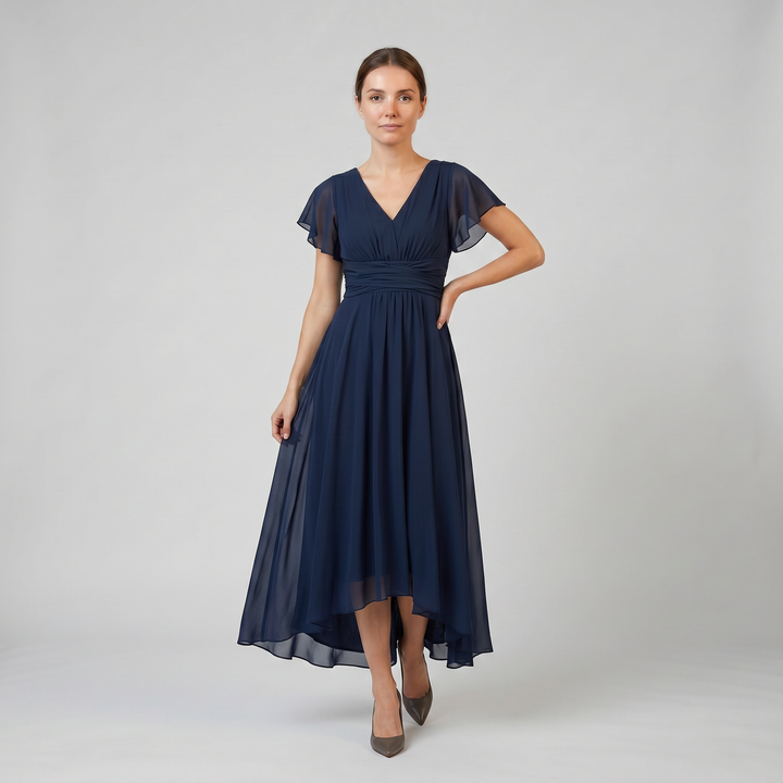 Women's Evening Dress – Chiffon High-Low