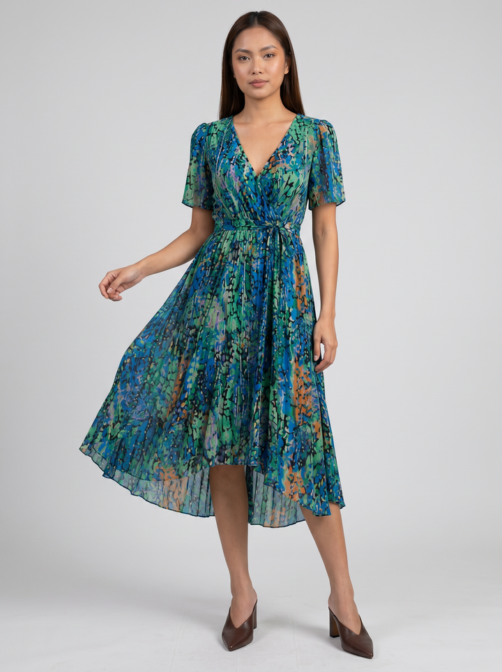 Women's V-Neck Summer Dress – Flowing Silhouette