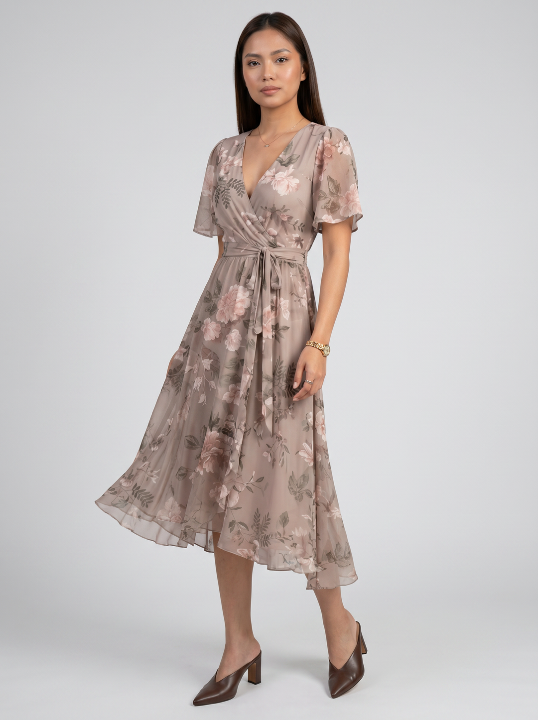 Women's V-Neck Summer Dress – Flowing Silhouette