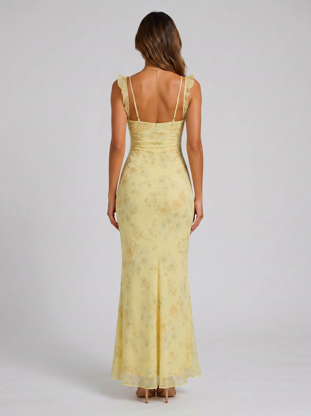 Women's Floral V-Neck Maxi Dress – Floaty Summer Style