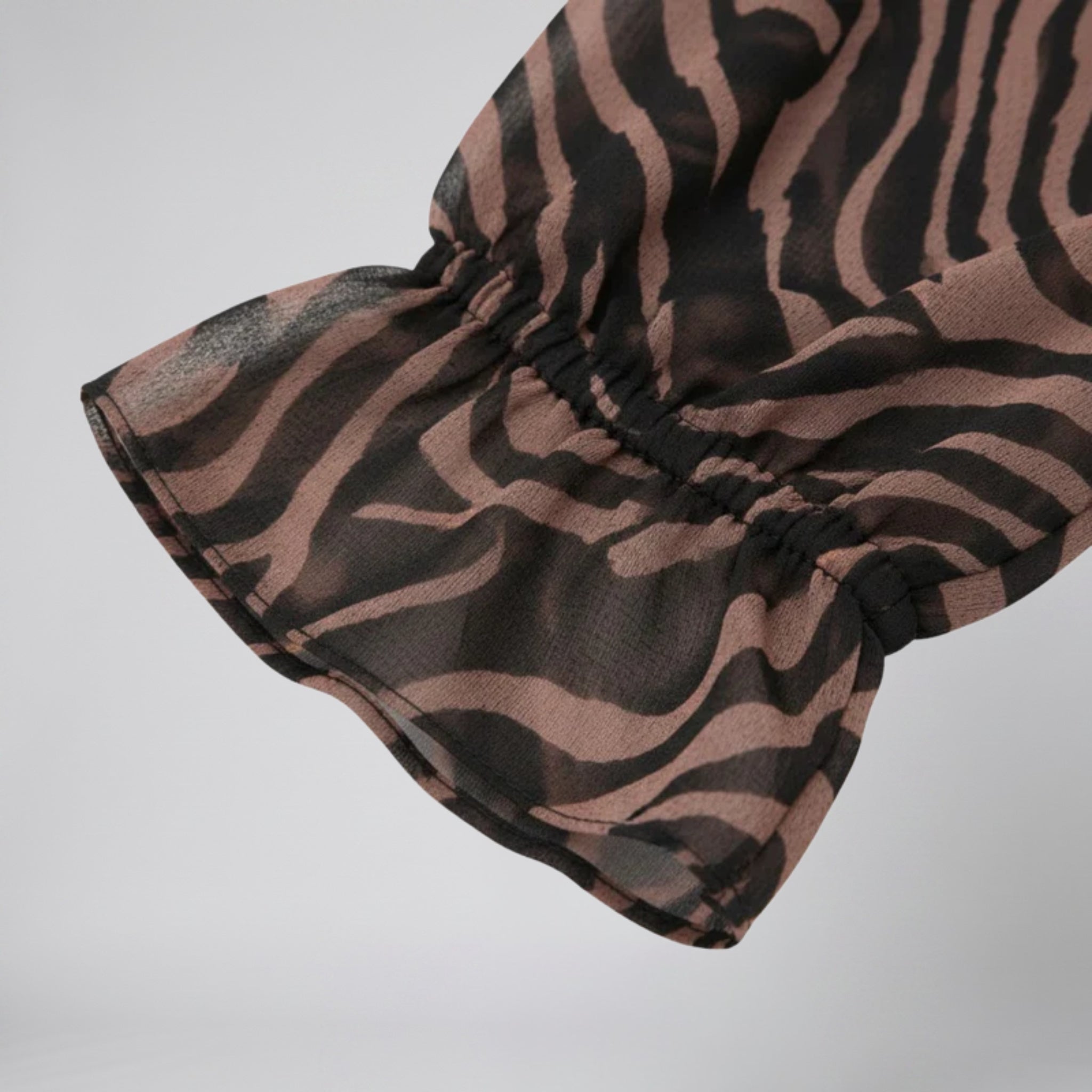 Women’s V-Neck Print Midi Dress -Chiffon Wrap | Celestiella
