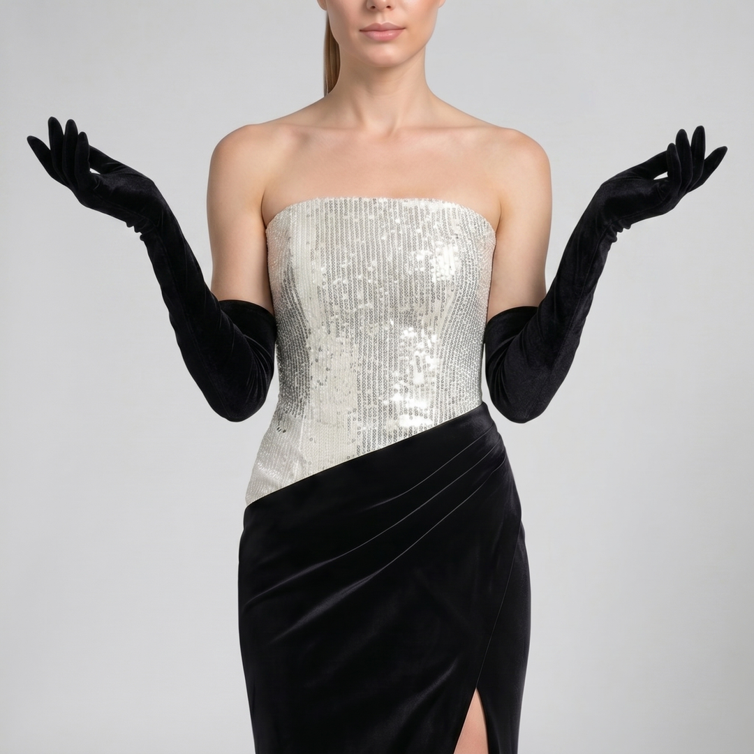 Women's Velvet Opera Gloves | Celestiella