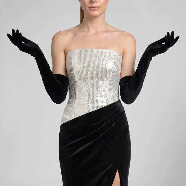 Women's Velvet Opera Gloves | Celestiella