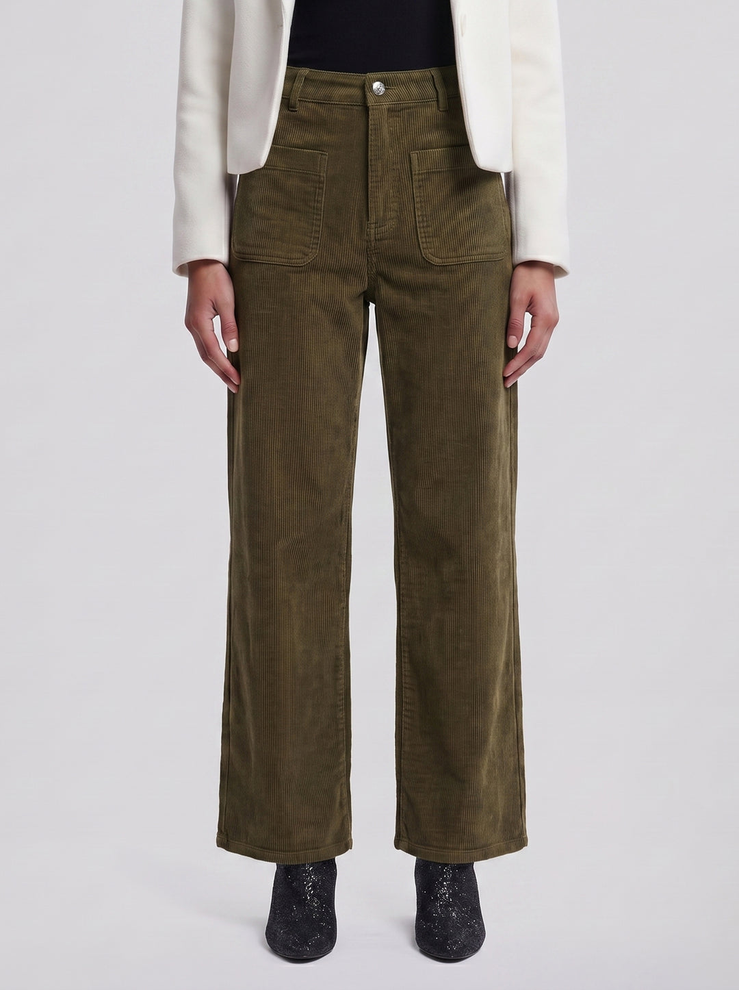 Women's Corduroy Trousers – Wide-Leg High-Waisted Trouser | Celestiella