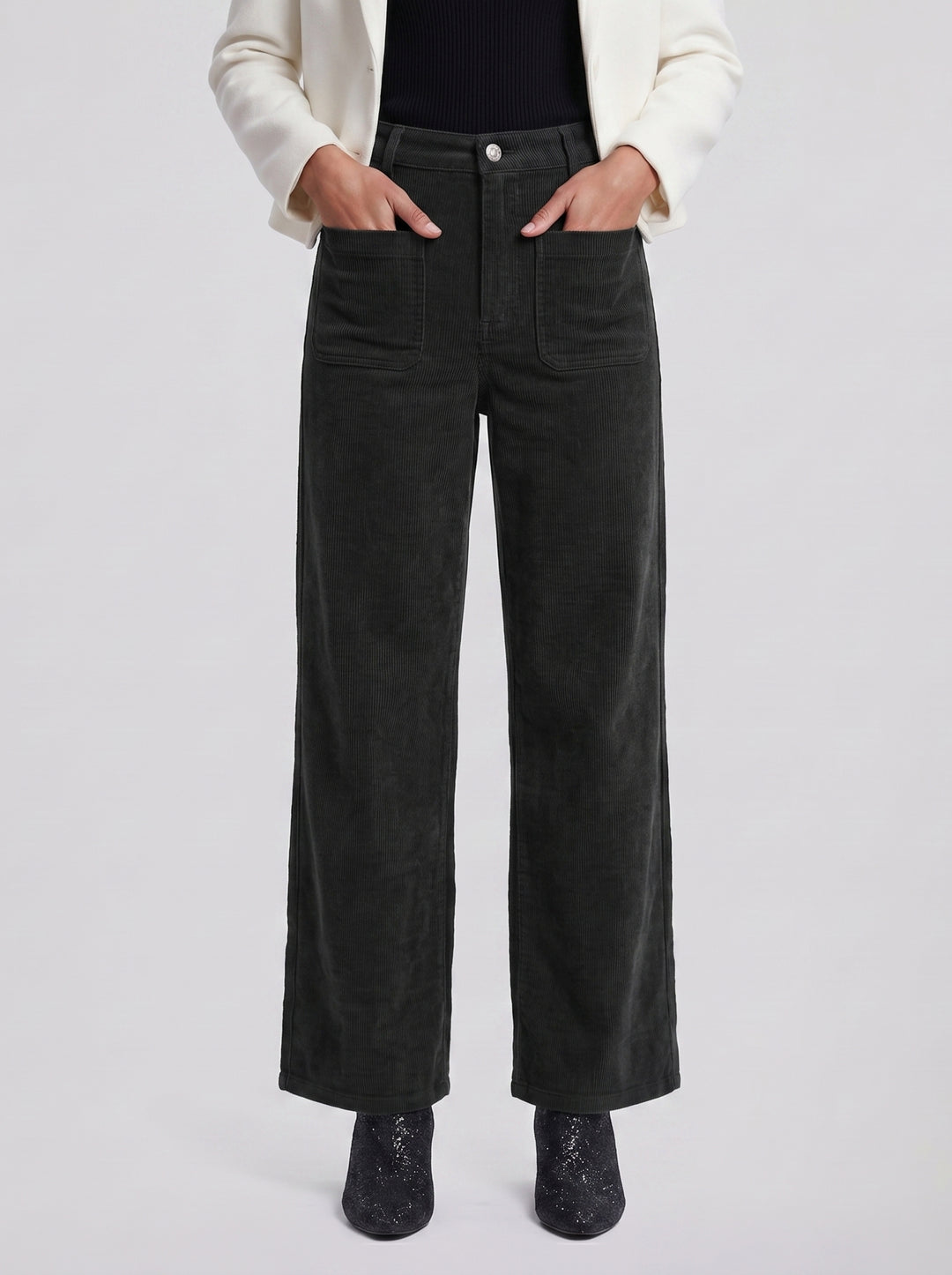 Women's Corduroy Trousers – Wide-Leg High-Waisted Trouser | Celestiella