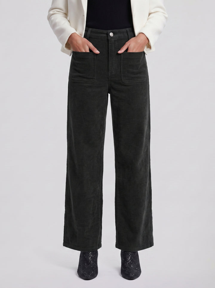 Women's Corduroy Trousers – Wide-Leg High-Waisted Trouser | Celestiella