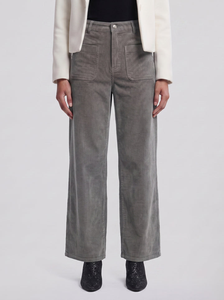 Women's Corduroy Trousers – Wide-Leg High-Waisted Trouser | Celestiella