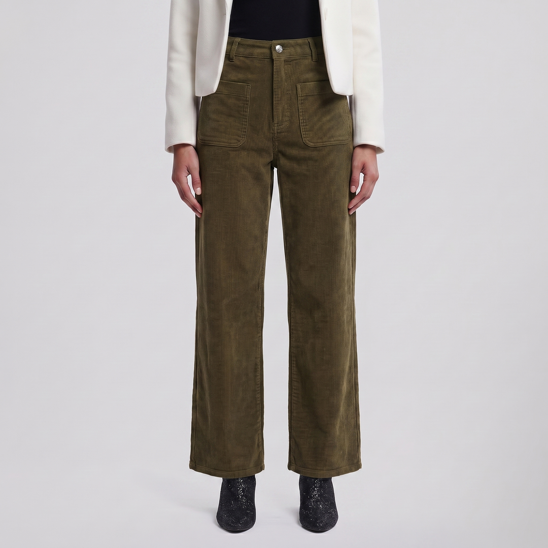 Women’s Wide-Leg Corduroy Trousers | Celestiella